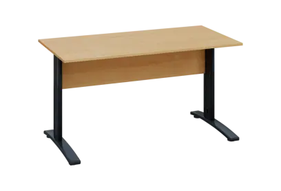 EPK 17 - 14 stůl kancelářský, kovová podnož černá, deska 18 mm, široký 1400 mm, javor horský